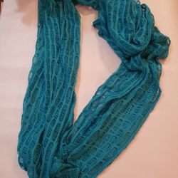 Infinity Turquoise Knit   Scarf 