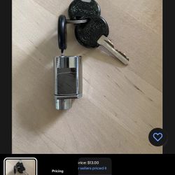 Cylinder Lock With 3 Keys