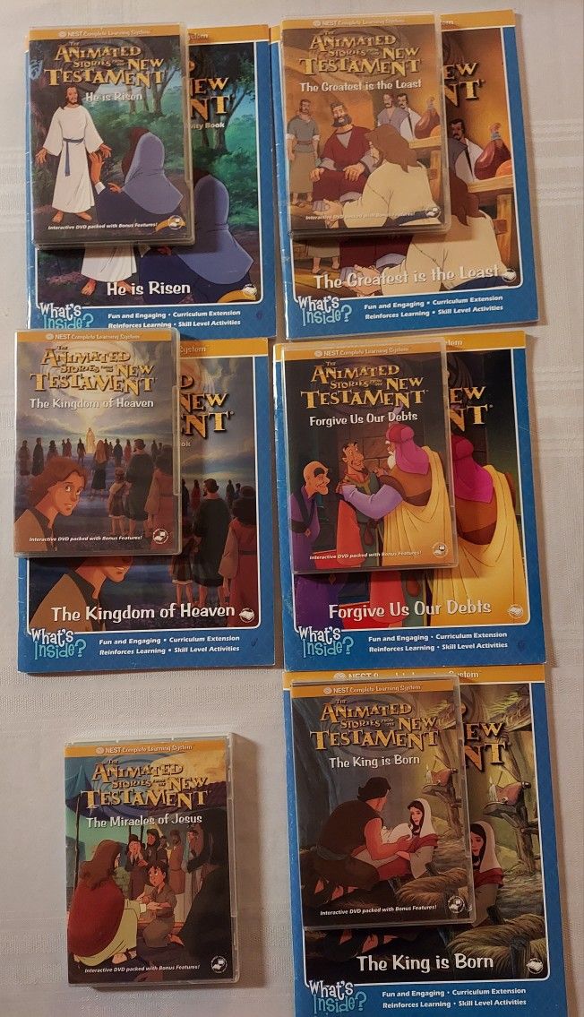 6 Interactive DVDs with Activities Book (Bible, New Testament)