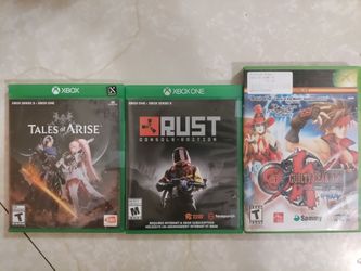 Xbox games - rust, tales arise,guilty gear x 2