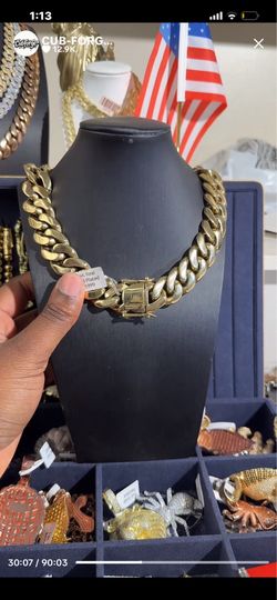 14K Gold Plated Cuban Link Chain Necklace