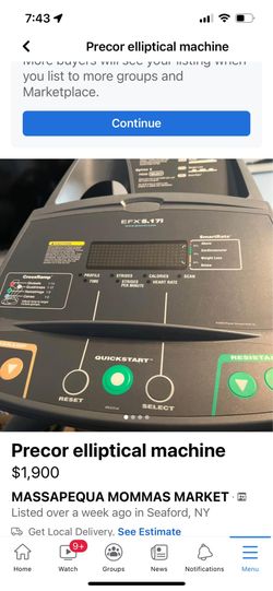 Precor Elliptical Machine