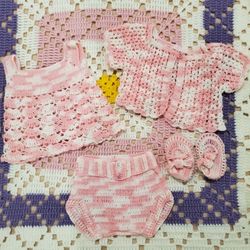 3m Girl Handmade crochet baby outfit