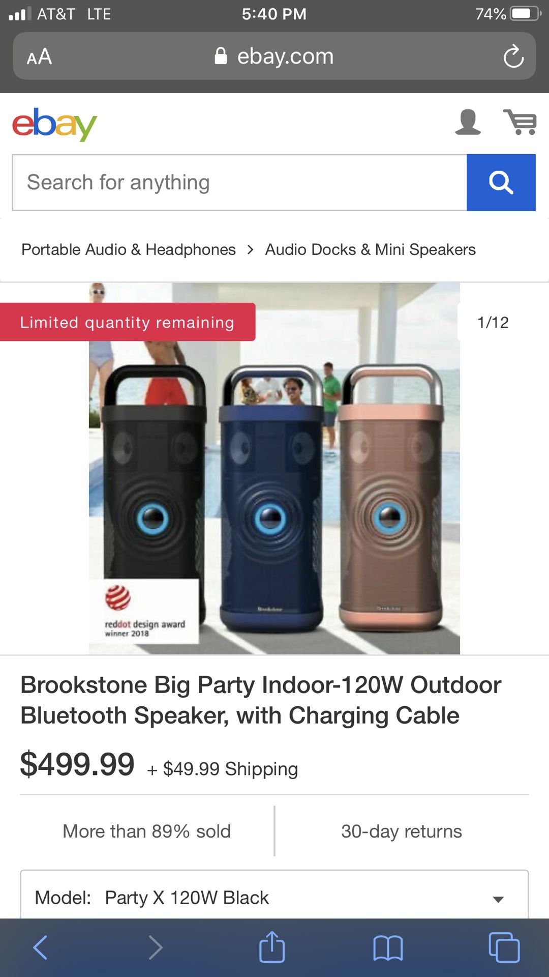 Bluetooth speaker made by brookstone