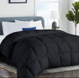 Premium King Size Comforter, All-Season Quilted Down Duvet Insert.