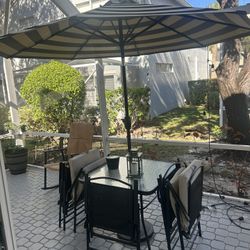 Table Chairs Umbrella 