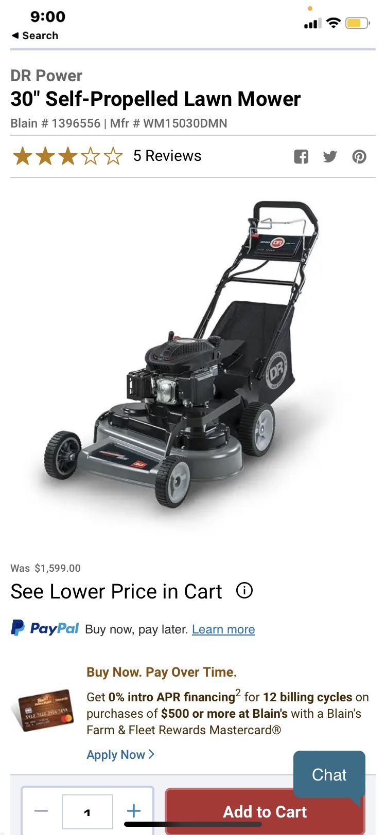 Dr Power Self Propelled Lawnmower 