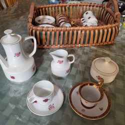 European Tea Service Set Hollohaze Made In Hungary Stamped 4834