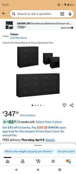 4 piece dresser set