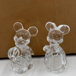 VTG Lenox Crystal Disney's Mickey & Minnie Mouse S & P Shakers-Made in Germany