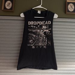 Dropdead Band T-shirt Cropped Into A Tank Size Small