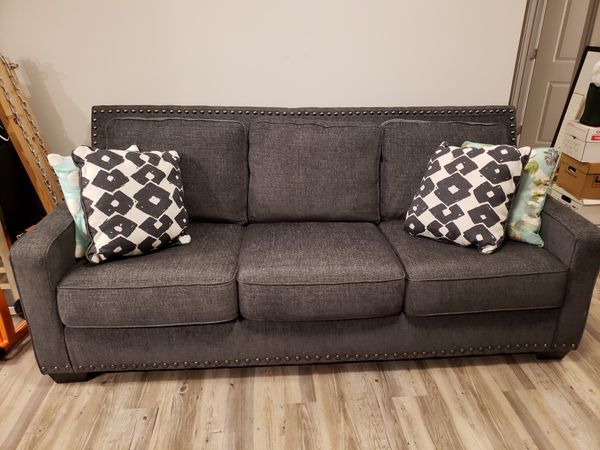 Ashley Furniture Grey Studded Sofa Couch For In Clayton Nc Ashley Furniture Grey Studded Sofa Couch For In Clayton Nc Offerup