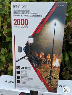 Infinity X1 2000 Lumen LED Camping Light Tripod 6ft Telescopic With Remote