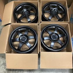 NEW 16” RAYS TE37 STYLE WHEELS RIMS 16x7 +40 (4x100) CB: 73.1