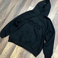 Essentials Fear Of God Hoodie Black