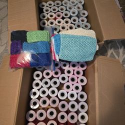 Tulle Spools, Satin Ribbon, Crochet Bands