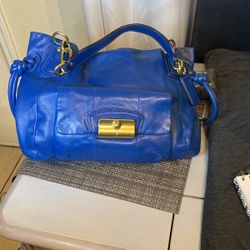 COACH Kristen Sachel Tote In Midnight Blue