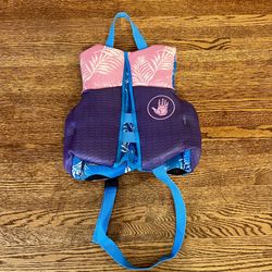 Body Glove Child Girls Evoprene PFD Life Jacket Vest 33-55 lbs Blue/Pink/purple