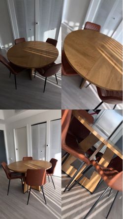 Juego de comedor junto a sus 4 sillas