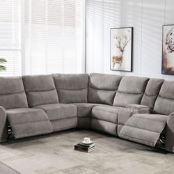 💥HUGE BLOWOUT Furniture Sale! Oversized Gray Reclining Sectional! $50 Down Takes It Home Today!