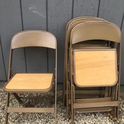 5 Kid Size Metal Chairs