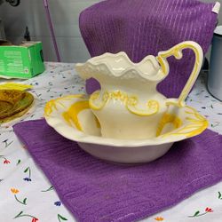 vintage pitcher and basin