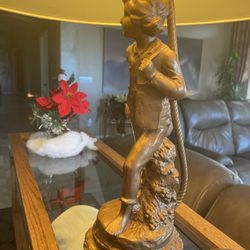 Antique Poor Boy Figurine Lamp (#413)