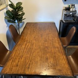 World Market Flynn Solid Wood Hairpin Leg Dining Table 