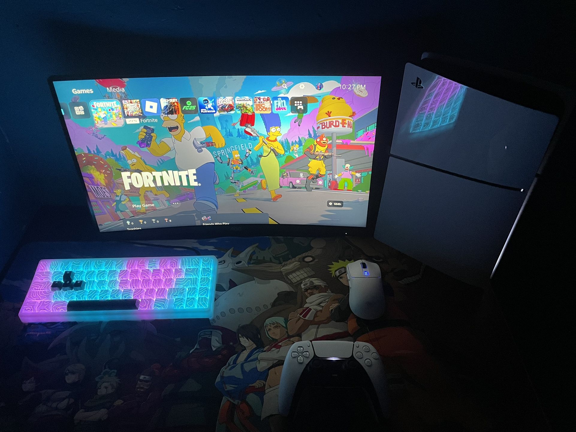 Ps5 Disc Model And AOC 165hz Curved Monitor