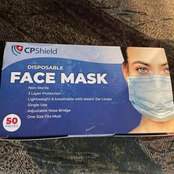 Made In USA 3 Ply Disposable Face Mask 50 Pieces