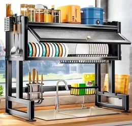 Over The Sink Dish Drying Rack 3 Tier Large Dish Rack Metal for Kitchen with Lid Brand New still in the box E338