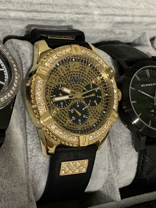 guess iced out watches