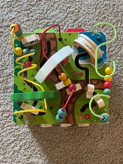 Battat Wooden Activity Cube - 5-Sided Play Center