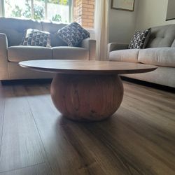 Round Wood Coffee Table