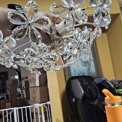 Flower flushmount champagne chandelier