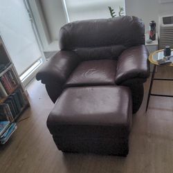 Leather Lounger Arm Chair 