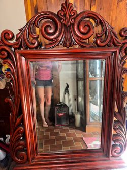 Drexel wooden vintage mirror