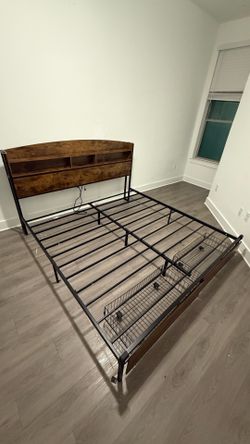 King size bed frame with headboard.