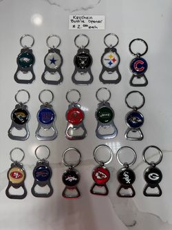 Football Keychain Bottle Opener Pendants Badge Reel