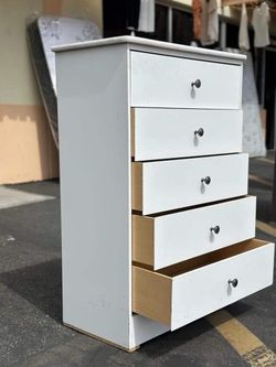 5 drawer white color