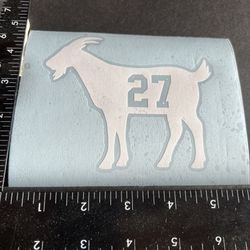 New GOAT Sports Decal White Permanent Oracal 651 Vinyl Sticker - Kids - Sports -