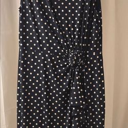 Connected Navy polka dot dress