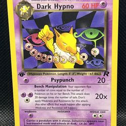 Pokémon TCG Dark Hypno 1st Edition Non Holo 26/82 