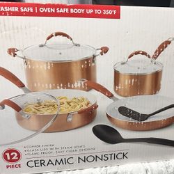 COOKS 12 Piece ceramic Nonstick Set  