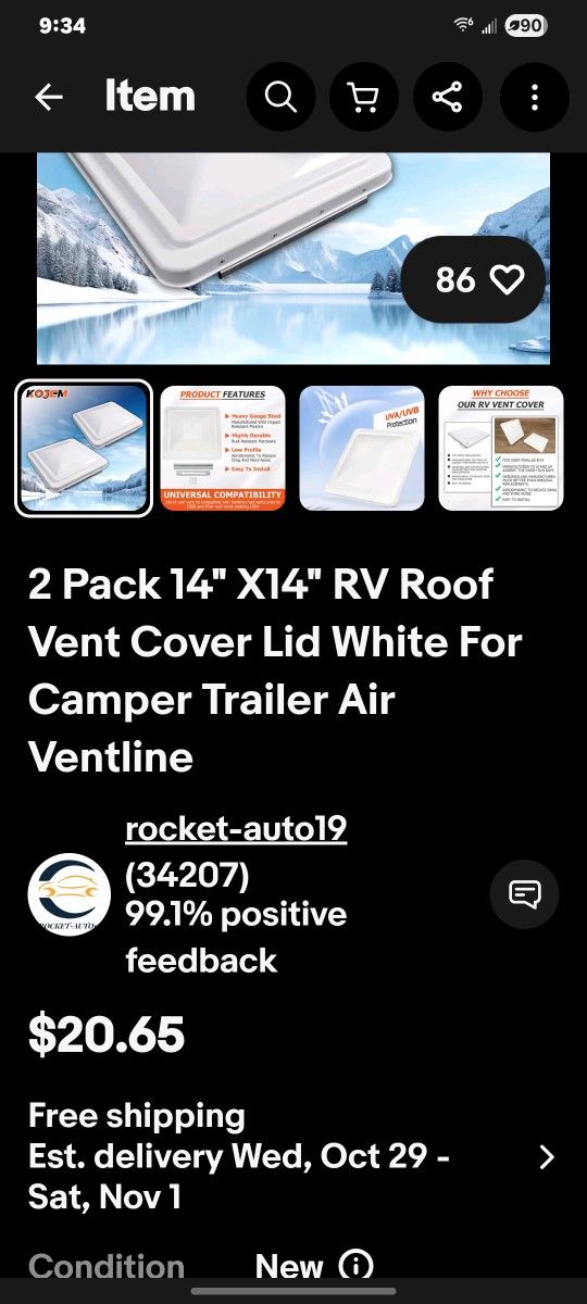 Rv Vent Cover