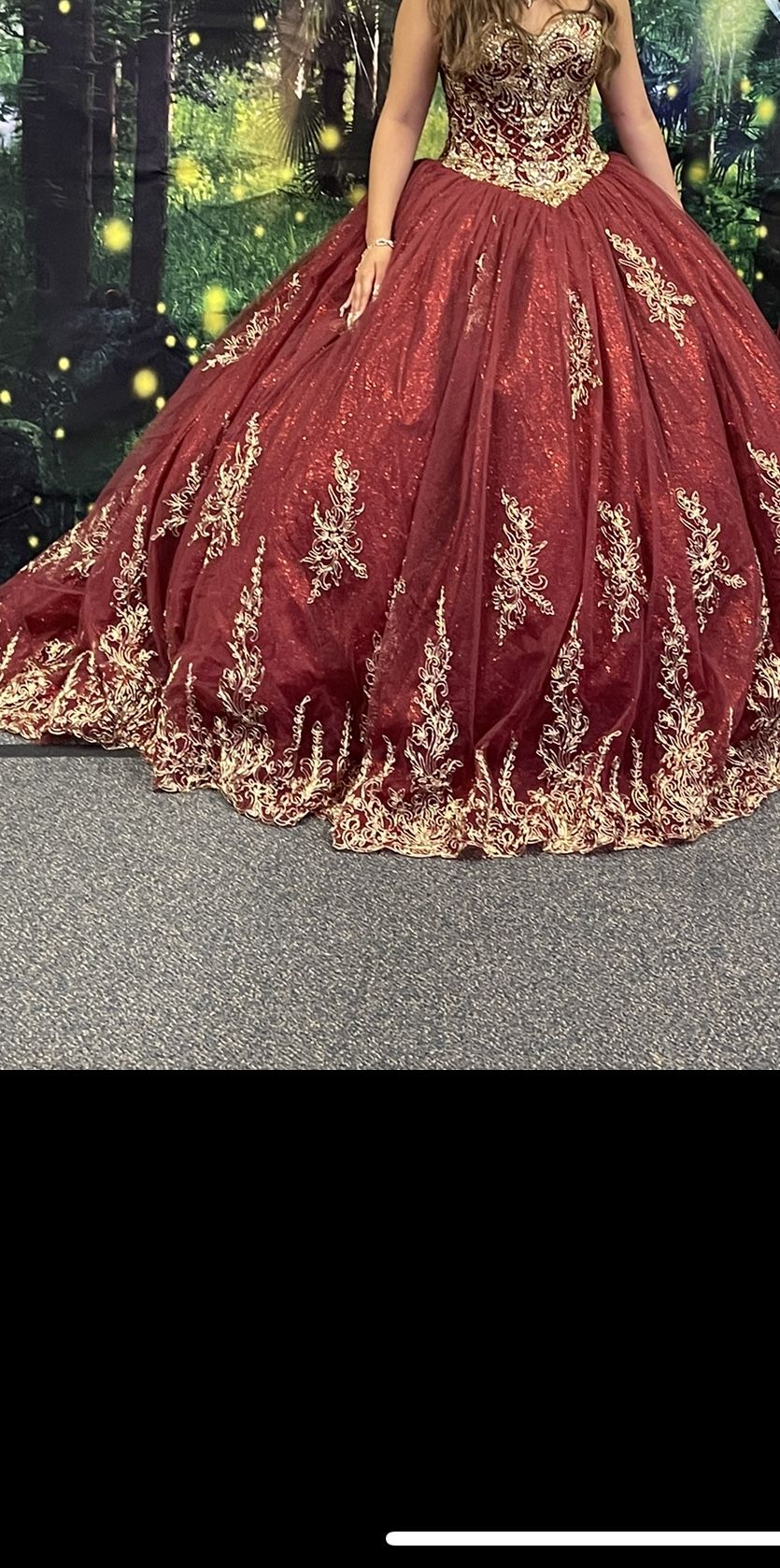 Quinceañera Burgundy Dress OBO Still Available