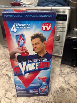 Invinceable Laundry Stain Remover Pouches 4 Pack 9 oz Chlorine Free, Scent Free