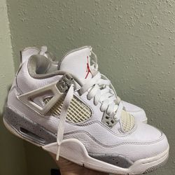 Air Jordan 4 Retro White Oreo Cement Grey Authentic Size 7Y 
