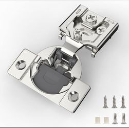52 Pieces 1/2 inch Overlay Soft Close Cabinet Hinges for Face Frame Cabinet, Stainless Steel, 105° Opening Angle, Concealed Self Closing Door Hinges-