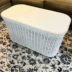 White Wicker Trunk